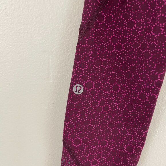 Lululemon Tight Stuff Tight Star Pixel Raspberry Bordeaux Drama Size 6 - Picture 3 of 6